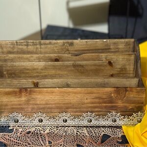 Wooden Organizer with Decorative Trim